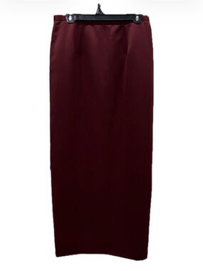 Vintage Zola Evening Burgundy Wine Maxi Skirt Size 12 Neiman Marcus